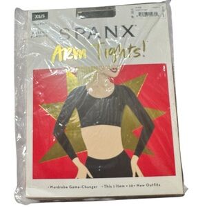 New SPANX Arm Tights 20155R Womens XS/S Very Black Opaque Long Sleeve